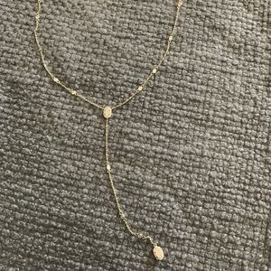 Claudia Lariat Necklace In Gold